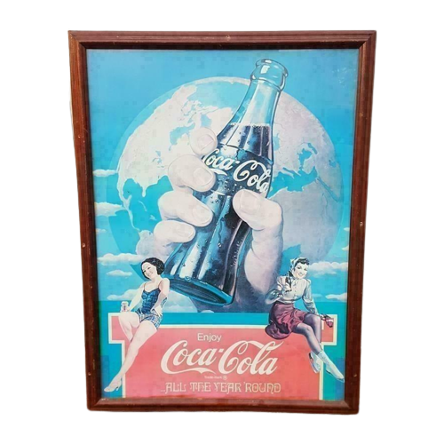 Vintage Coca Cola Poster Uit 1982, Mooi Ingelijst 👌