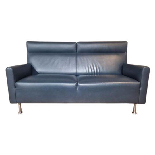 Leolux Rooby - 2 Zits Bank - Antraciet - Leder - Topstaat 1