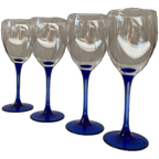 Wijnglazen Met Blauw Glazen Voet thumbnail 1