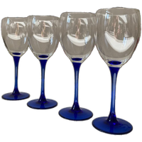 Wijnglazen Met Blauw Glazen Voet