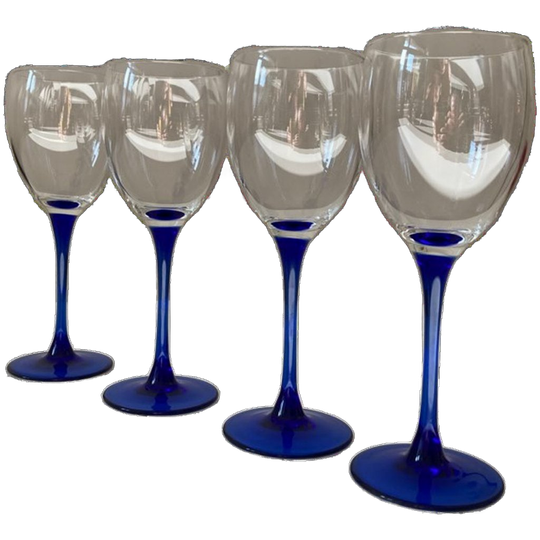 Wijnglazen Met Blauw Glazen Voet 1