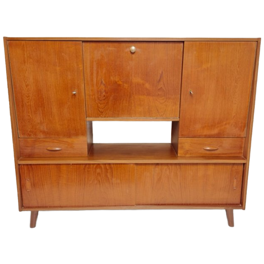 Mid Century Highboard Dressoir, Jaren 60 1
