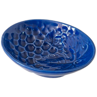 Vintage Puddingschaal Wandbord Blauwe Puddingschaal Wandbord
