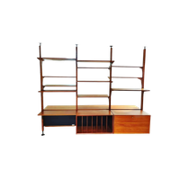 Very Rare Modular Royal Series Wall Unit In Teak By Poul Cadovius, Denmark, 1960S