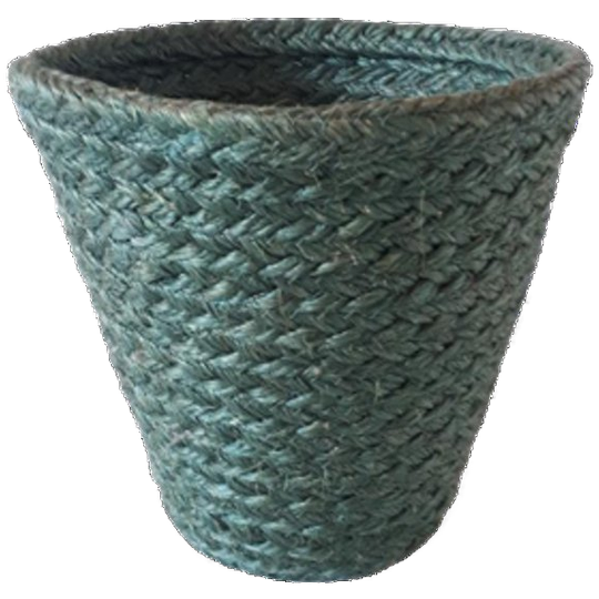 * Vintage Bloempot Mand Sisal Retro Pot 1