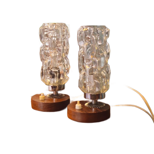 Vintage Jaren '60/'70 Set Van 2 Bedlampjes Tafellamp Bedlamp Bed Lamp 1
