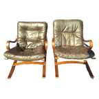 Retro Vintage Deens Design Fauteuils, Ingmar Relling, Stoel thumbnail 1