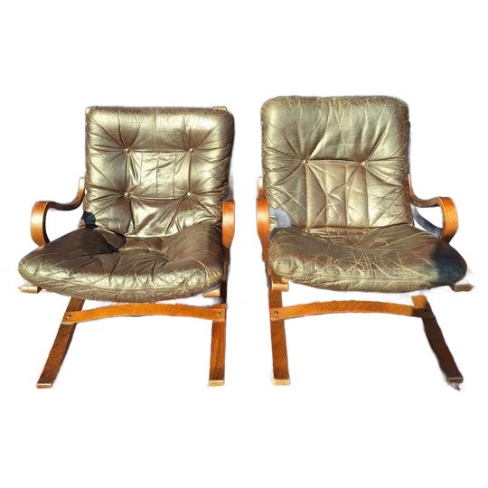 Retro Vintage Deens Design Fauteuils, Ingmar Relling, Stoel 1