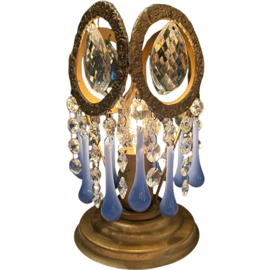 2 Beschikbaar Vintage Teardrop Tafellampjes Kristal 1