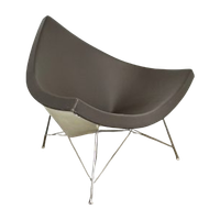 Iconische Vitra Coconut Chair – Modernistisch Design In Grijs Leer