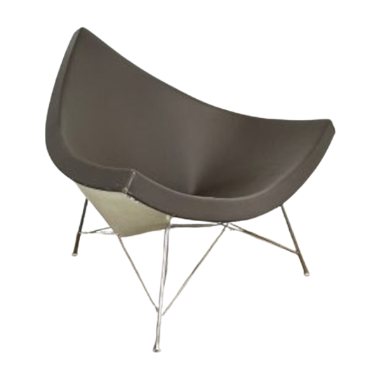 Iconische Vitra Coconut Chair – Modernistisch Design In Grijs Leer 1
