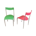 Set Van 2 Vintage Design Italiaans Stoelen Eetkamerstoelen thumbnail 1