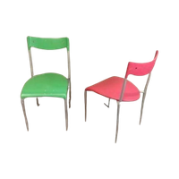 Set Van 2 Vintage Design Italiaans Stoelen Eetkamerstoelen