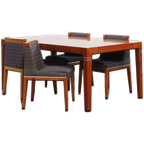 Prachtige Art Deco Set Bestaande Uit Een Eettafel En 4 Eetkamerstoelen Van Schuitema thumbnail 1