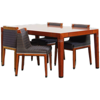 Prachtige Art Deco Set Bestaande Uit Een Eettafel En 4 Eetkamerstoelen Van Schuitema