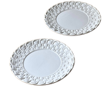 Vintage Portugese White Basket Weave Plate thumbnail 1