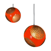 2X Luigi Colani Space Age Globes – Hanglampen
