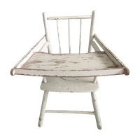 Kinderstoel Vintage Antiek Wit
