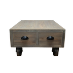 Industriële Verrijdbare Salontafel Of Planten-Koffietafel Met 4 Lades thumbnail 1