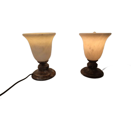 Paar Albast Lampen Van La Milagrosa 1