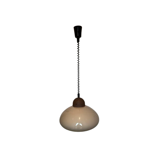 Mushroom Hanglamp Trekpendel Van Dijkstra, Jaren 70 1