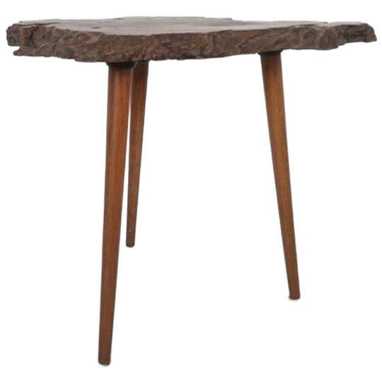 Mid Century Boomstam Side Table Vintage Design. 1