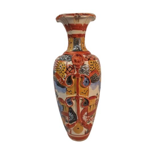 Antieke Vintage Japans Satsuma Vaas Rond 1900-1920 1