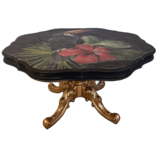 Restyled Salontafel Met Leeuwenpoten En Toekan 1