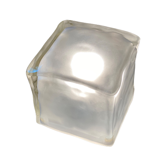 Vintage IKEA Iviken Ijsglas Kubus Lamp / Tafellamp 1