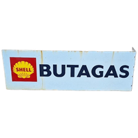 Dubbelzijdig Emaille Reclamebord Van Shell️⛽️