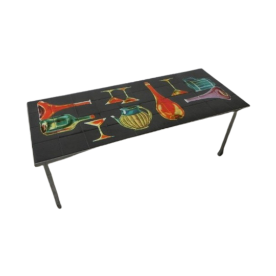 Vintage Tegeltafel Met 40 Tegels En Unieke Decoratie 1