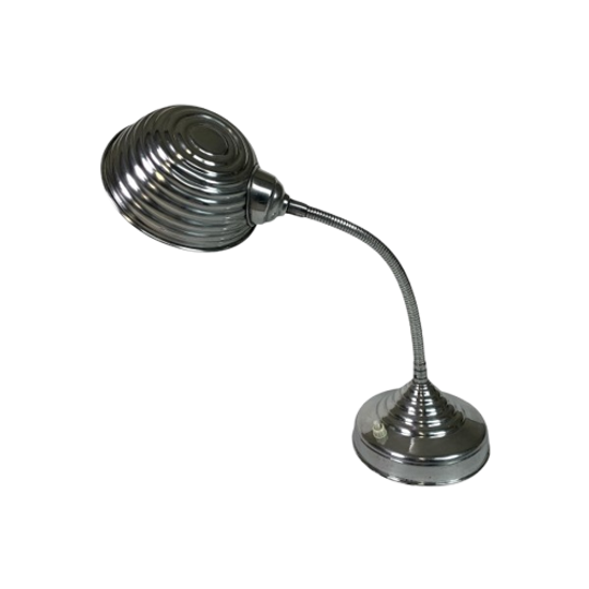 Aluminium Vintage Bureaulamp Met Buigstang, Jaren 50 1