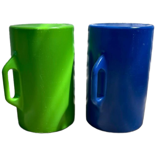Set (2) Design Krukjes ‘Pomy’ Adrien Rovero 2008 Groen Blauw 1