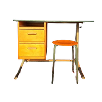 Vintage Bureau, Leraren Lessenaar, Desk, Formica Blad
