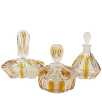 Vintage Phönix Amber Toiletset Parfumset Boudoir Bleikristal