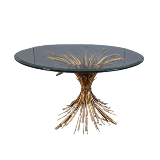 Vintage Sheaf Of Wheat Coco Chanel Coffee Table, 1960s 1