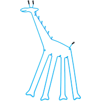 Giraffe Wandkapstok