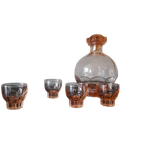 Vintage Frans Likeursetje, Karaf 15 Cm Hoog, 4 Shotglaasjes 4cm Hoog thumbnail 1