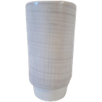 50's Vintage Bloempot Hoge Grijs Witte Retro Pot thumbnail 1