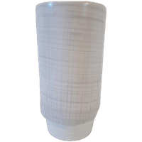 50's Vintage Bloempot Hoge Grijs Witte Retro Pot