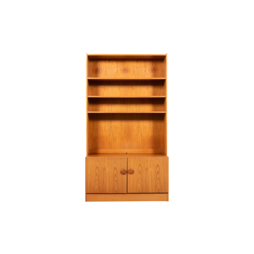 Vintage Teak Veneer Cabinet / Boekenkast / Buffetkast From 1970’S, Denmark