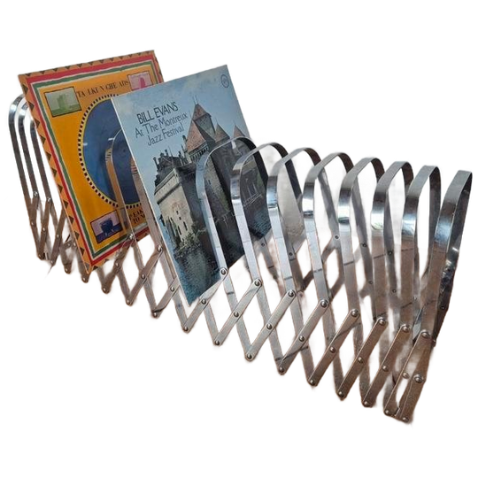 Harmonica Vinyl Tijdschrift Rek Luther Evans Vintage Design 1