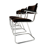 Set Metalen Stoelen In Gispenstijl (4), 1970’S