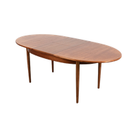 Engelse, Ovale, Uittrektafel In Teak Fineer 69020
