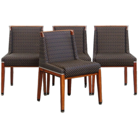 Prachtige Set Van 4 Niet Veel Voorkomende Art Deco Design Eetkamerstoelen Van Schuitema 1