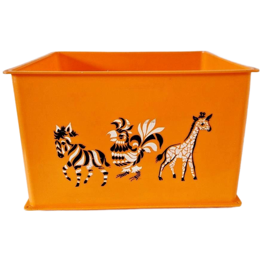 Jaren 70 Oranje Speelgoed Bak Box 1