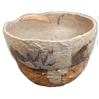 Grote Handgemaakt Keramische Wabi Sabi Schaal / Pot