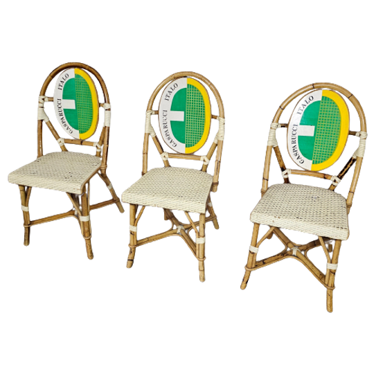 3 X Gasparucci Italo Ecc Antwerpen Tennis Chairs 1980s 1