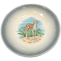 Vintage Porseleinen Schaal Cheetah Italy