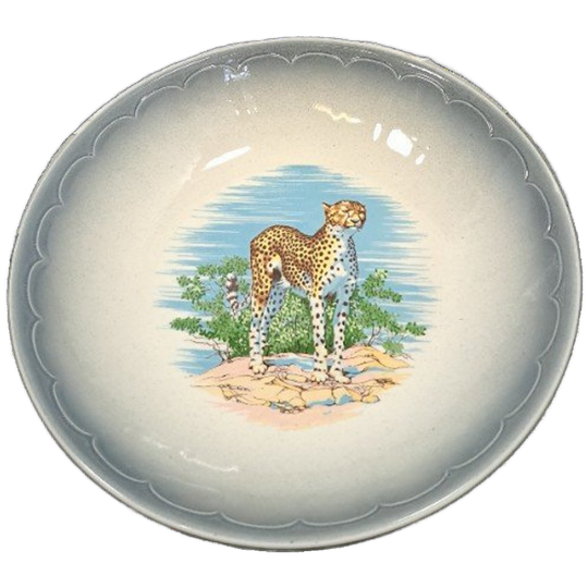 Vintage Porseleinen Schaal Cheetah Italy 1
